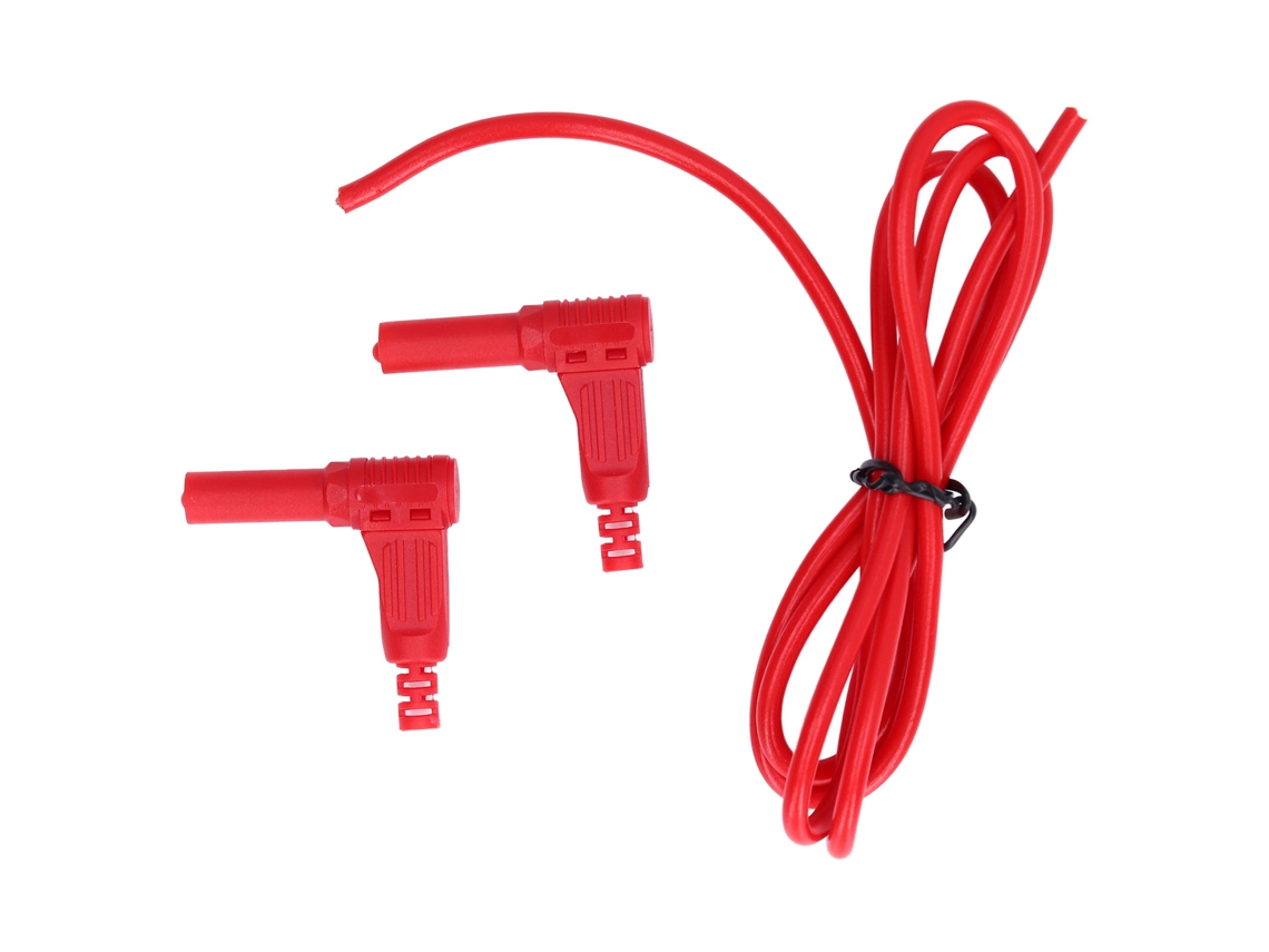 Cable De Prueba Con Conector Banana De Latón De 4 Mm Para Multímetro Comprobador De Voltaje De 32 A Y 1000 V - Rojo