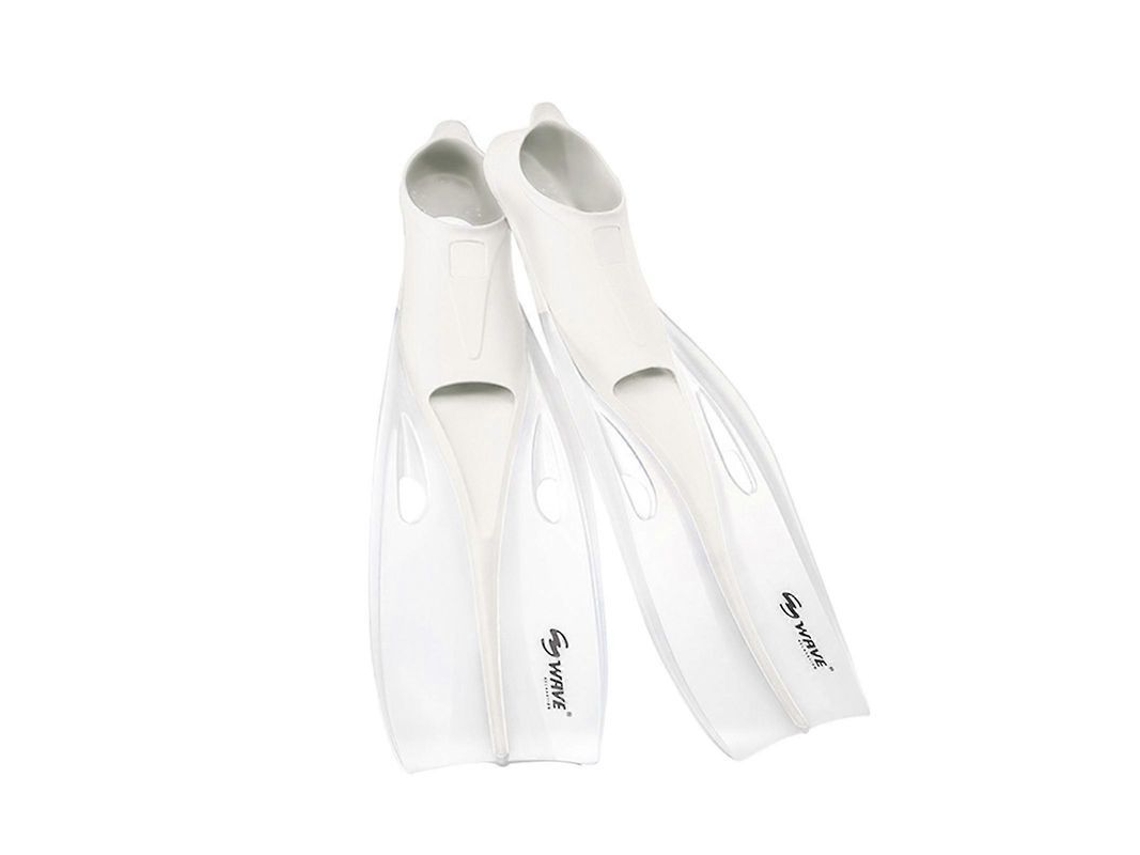 2026altiro-piernas De Buceo De Pie Completo Para Snorkel Y Natación Sin Correas, Talla 4, Ligeras, Reactivas, L, Blanco Transparente