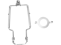 Soporte de cuerno plateado, estructura ajustable de 7 a 9 pulgadas, superficie galvanizada resistente a la corrosión, accesorio.