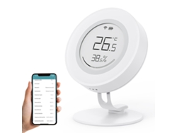 Higrómetro-termómetro Tuya Zigbee Con Pantalla De Tinta Electrónica, Medición De -9,9 °c A 60 °c, Compatible Con Google Home Y Alexa.