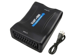 Zxfd Péritel Adaptador de Audio a HDMI Convertidor Euroconector a Adaptador HDMI Adaptador de Audio Vidéo 1080P HD Suppo28