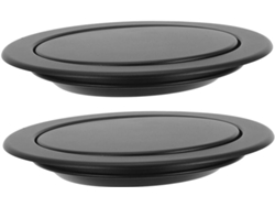 Tapa De Cubo De Basura De Acero Inoxidable De 2 Piezas Con Cierre Abatible Y Solapa Para Cubo De Basura De Cocina Empotrado