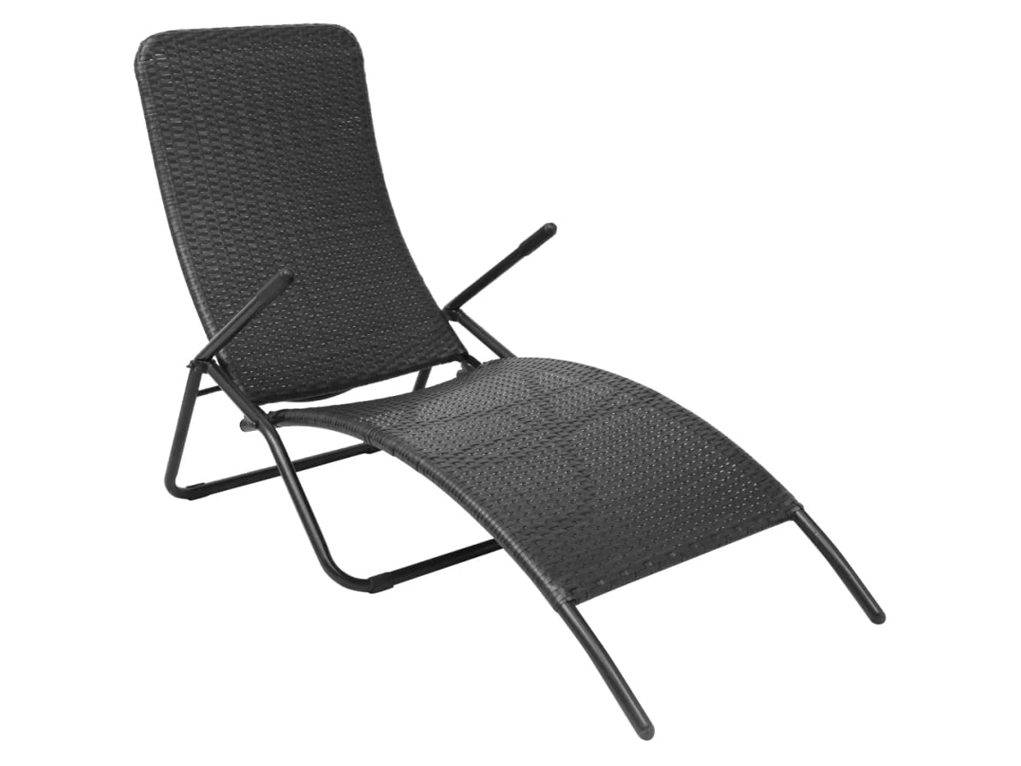 Sillas Plegables Mimbre Negro