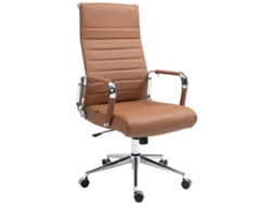 Silla De Oficina Kolumbus En Cuero Original marrom claro CLP