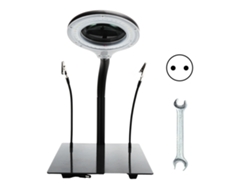 Lámpara De Aumento 15x Con 40 Led Ajustables, Luz Blanca Positiva De 18w, Para Reparaciones Y Lectura, Enchufe Europeo.