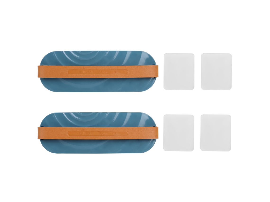 Soporte Autoadhesivo De Pared Para Zapatillas, Organizador De Zapatos Colgante, Azul, Abs+pvc, 27,5 X 9,5 Cm