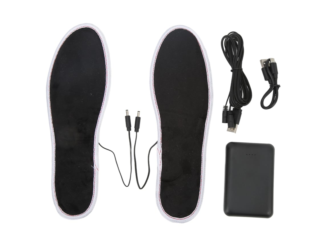2026-plantillas De Zapato Calientes Eléctricas Usb Recargables Con Control De Temperatura Para Invierno Negro 35-36