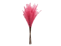 10 piezas de césped artificial con flores rugosas para decoración de bodas y hogar (rosa)