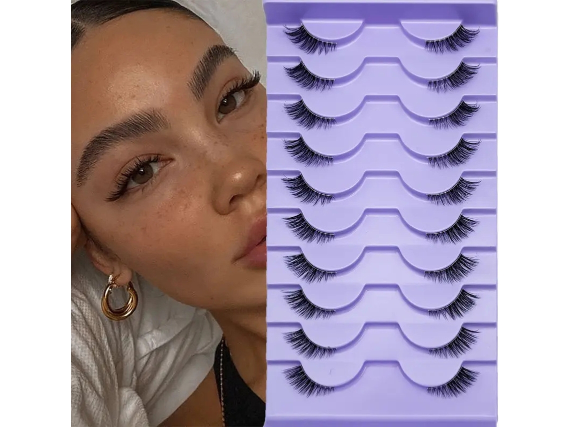 Estas Pestañas Postizas De Estilo Natural Hacen Que Las Comisuras Exteriores De Los Ojos Parezcan Más Largas. Incluyen 10 Pares, Son Aptas P