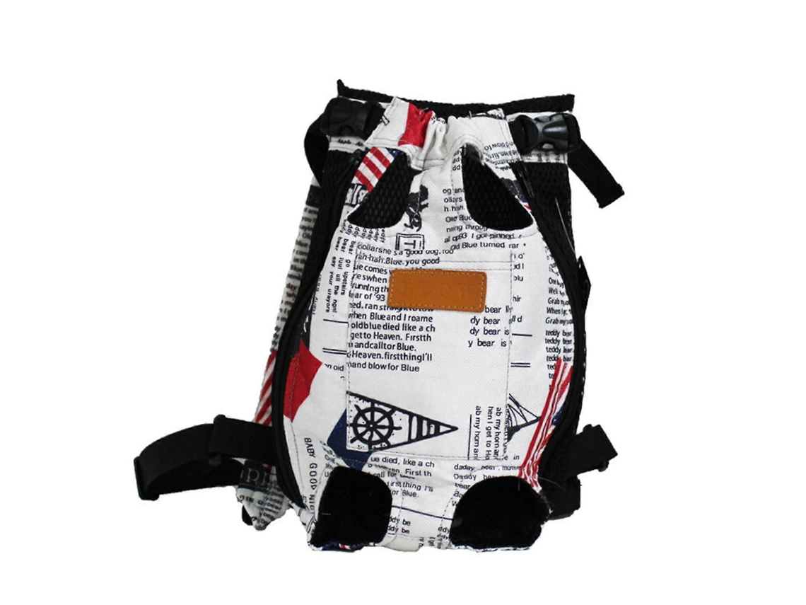 Mochila para perros y gatos con abertura para la cola y cierre de cremallera, ideal para acampar, hacer senderismo y viajar.