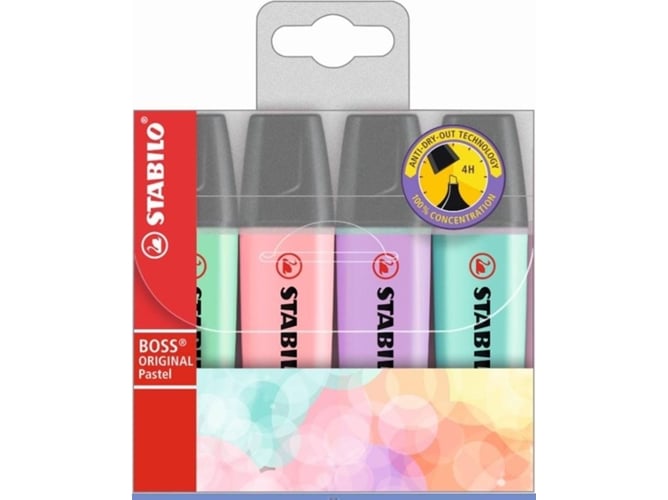 Marcadores Fluorescentes STABILO Boss Original 4 Colores