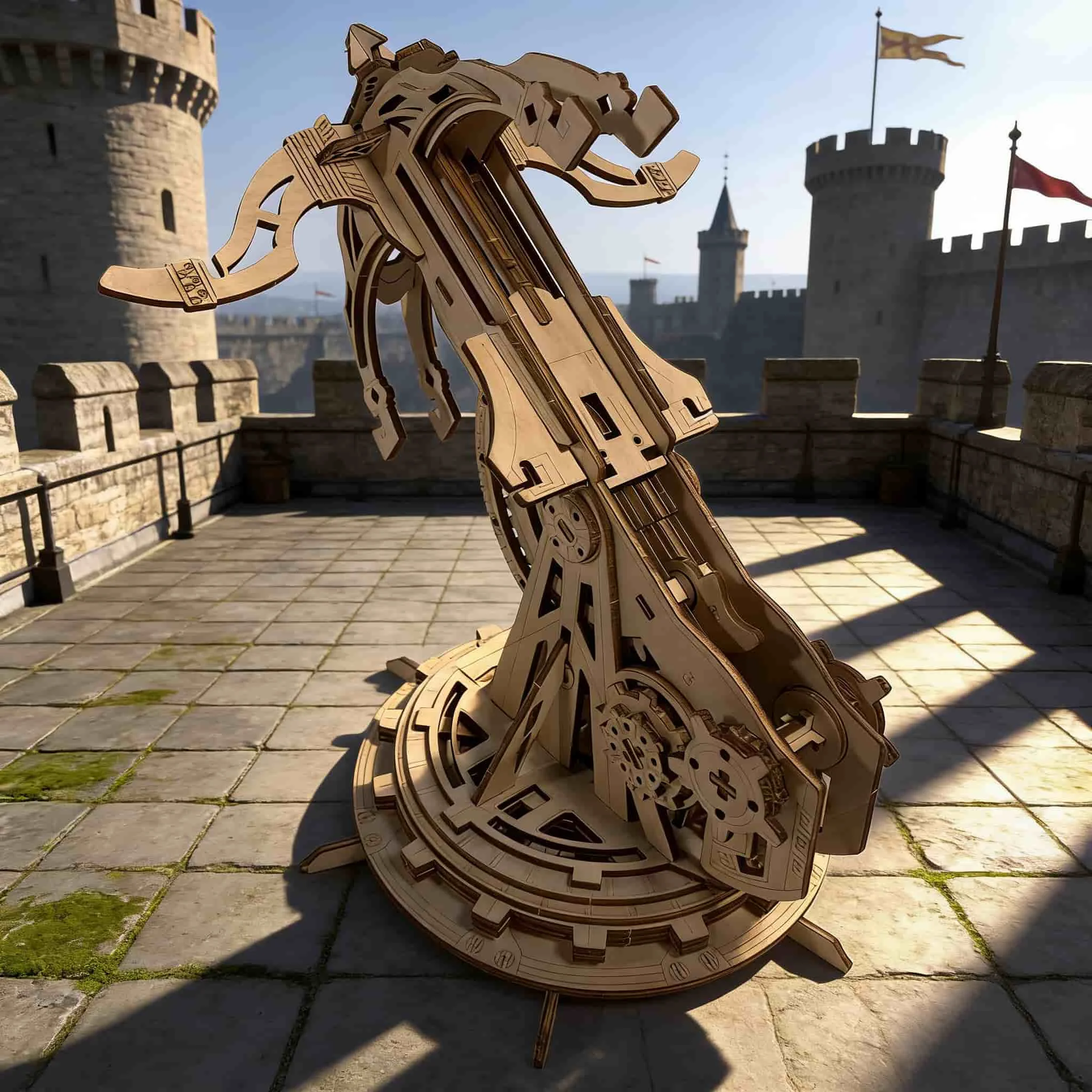 Modelo De Ballesta De Asedio Ensamblado A Mano, Rompecabezas 3d De Madera, Juguete Creativo
