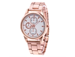 Reloj De Cuarzo Elegante Unisex Moda Casual Pulsera Regalo Oro Rosa