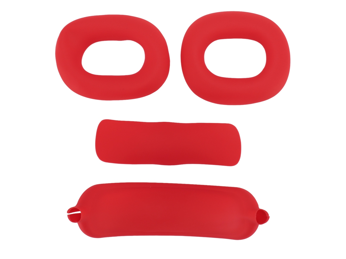 Juego De Fundas De Silicona Para Auriculares Ios Diadema Earpads Rojo