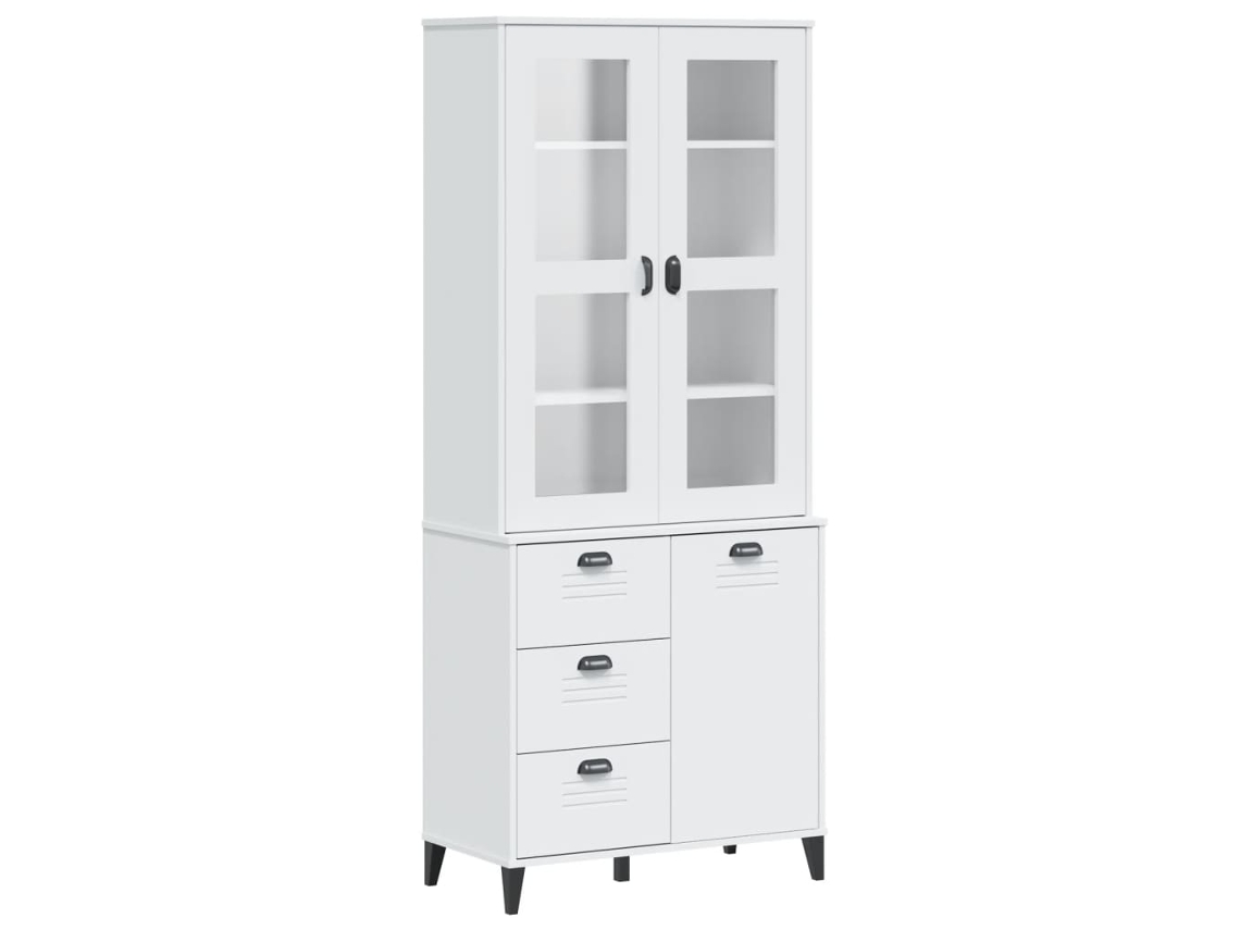Maison Exclusive - Aparador Alto Viken Madera Maciza De Pino Blanco 80x40x190 Cm