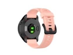 Correa de silicona rosa con rayas horizontales para Garmin Forerunner 935