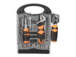 Kit De Herramientas De 45 Piezas Con Llave De Tubo Y Punta De Destornillador, Acero Cr-v, Para Reparaciones.