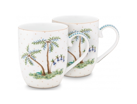 Conjunto de 2 Tazas Jolie PIP STUDIO Pequeñas Dots Oro 145 ml