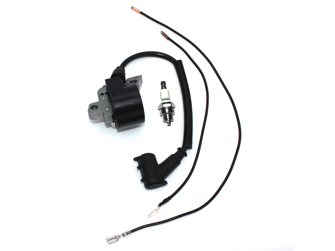 Bobina de encendido con bujía para Stihl MS460, MS460R, MS460RZ, MS460M, MS460W, MS460Z, MS650, MS650R, MS660, MS660W, MS660M (046, 064, 066) Lahdek