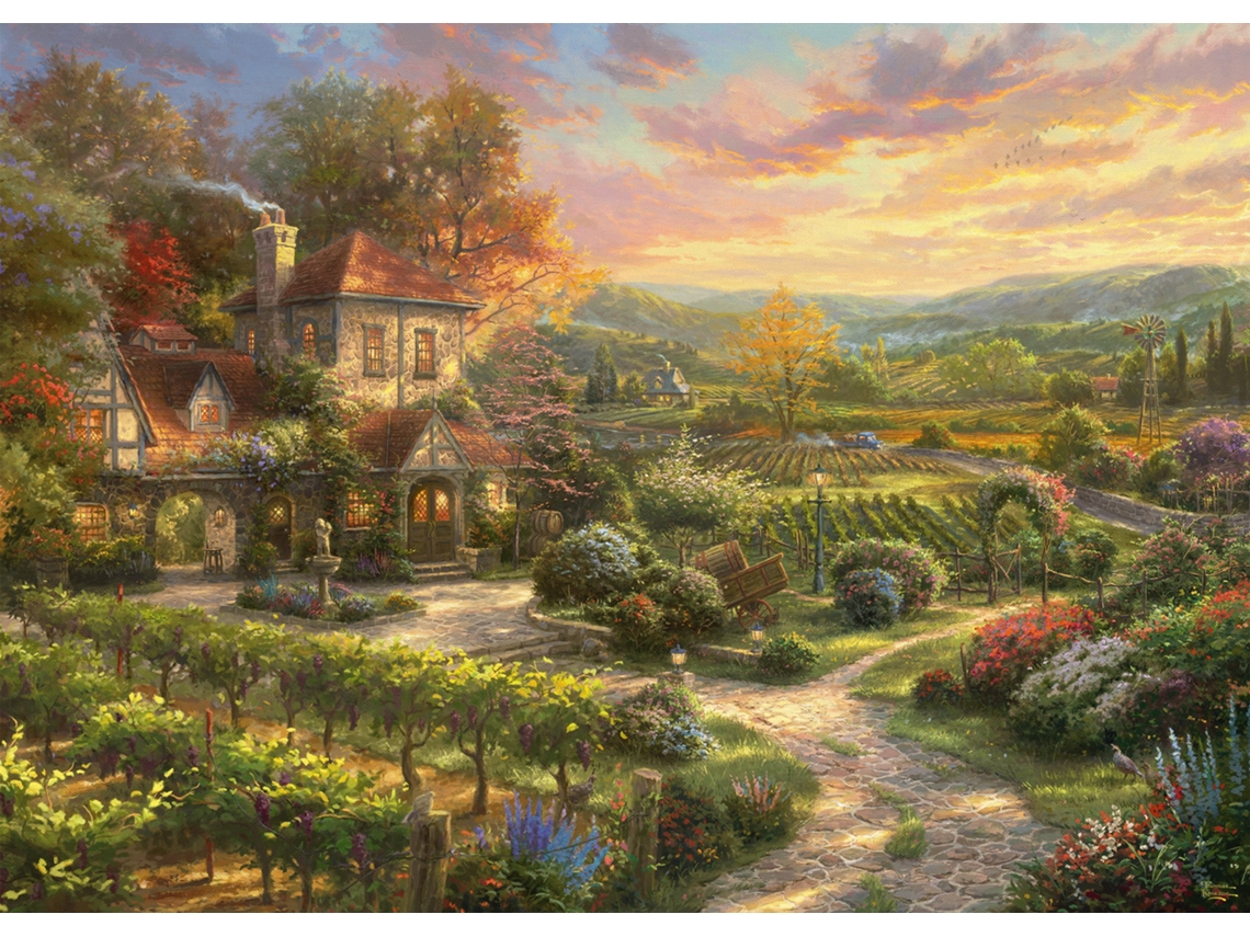 Rompecabezas de viñedos de Schmidt Thomas Kinkade, 2000 piezas, calidad premium