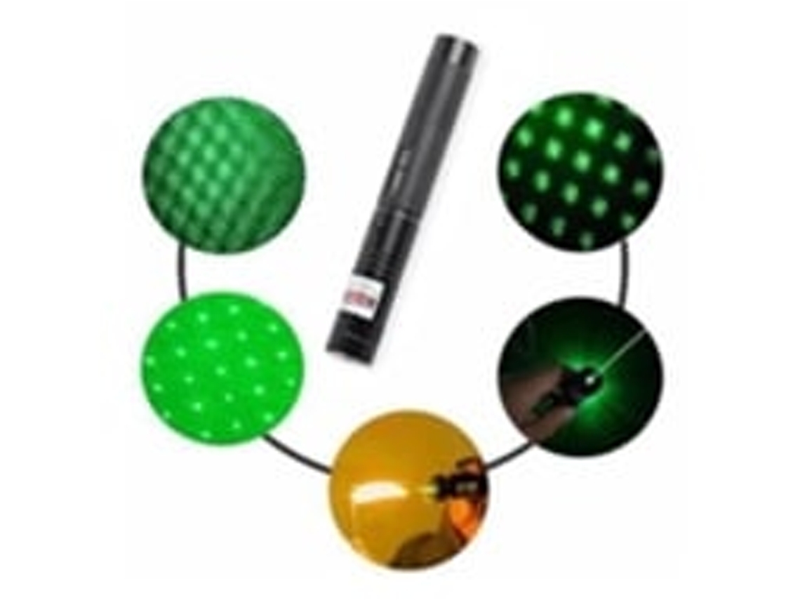 Puntero láser verde de alta potencia (532 nm, 5 mW, 303 nm), potente puntero láser con punta en forma de estrella. Stelasplen