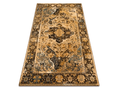 Alfombra de Lana Polonia Dukato Ornamento Coñac Beige (170 x 235 cm)