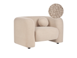 Sillón BELIANI Leiren de Bouclé Beige 111x87x68