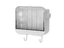 Jabonera De Pared Con Tapa Y Desagüe Autodrenante, A Prueba De Polvo, Accesorio De Baño, Color Blanco.