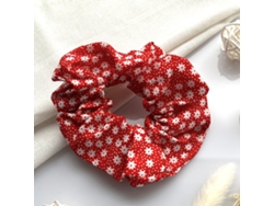 Pinza clásica para el pelo con forma de búho en tejido delicado, diseño floral rojo AVIZAR