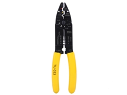 Herramienta Para Prensar Y Pelar Cables De Acero Al Cromo-vanadio Awg 8-22 Con Mango Manual.