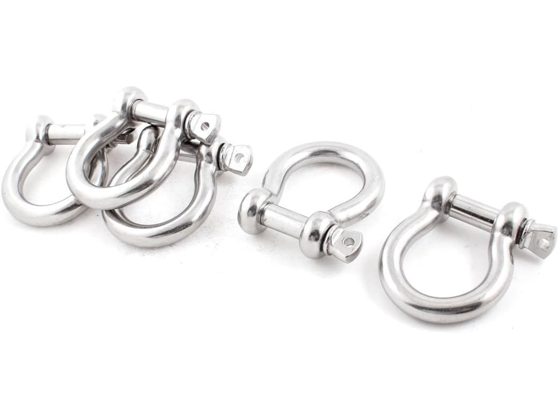 5 Piezas De Grilletes De Arco Para Cable De Acero Inoxidable De 16 Mm