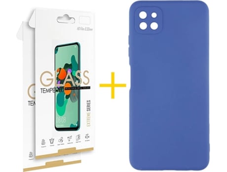 Carcasa + 2 Protectores de Pantalla para Oppo A73 5G SKYHE Azul