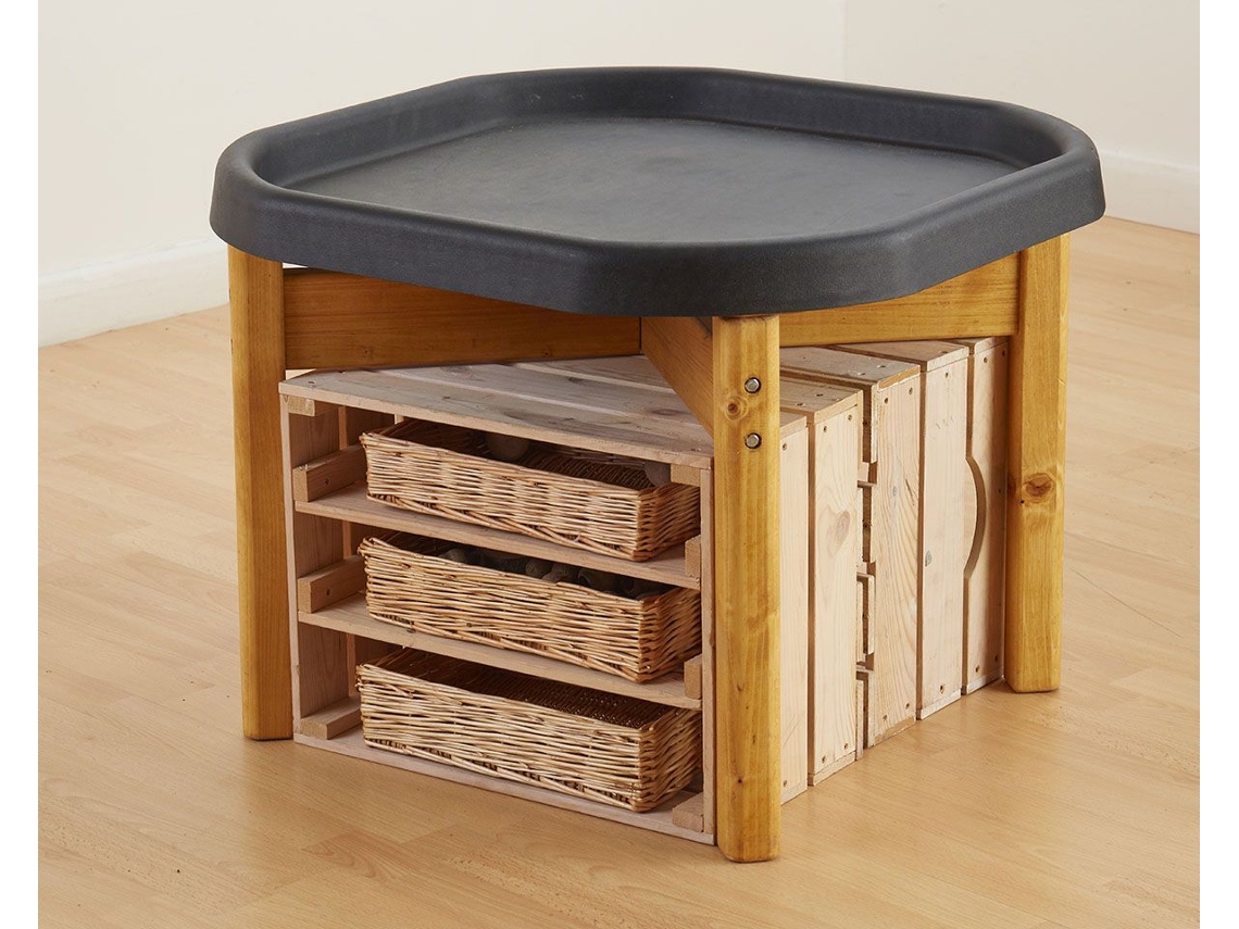 Bandeja Cosy Mini Tuff Spot con soporte de madera, mesa de actividades para niños pequeños, 50 cm