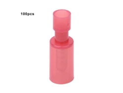 100 Conectores De Terminal Bala 22-16awg 1.25 Rojo Macho Conector De Cable