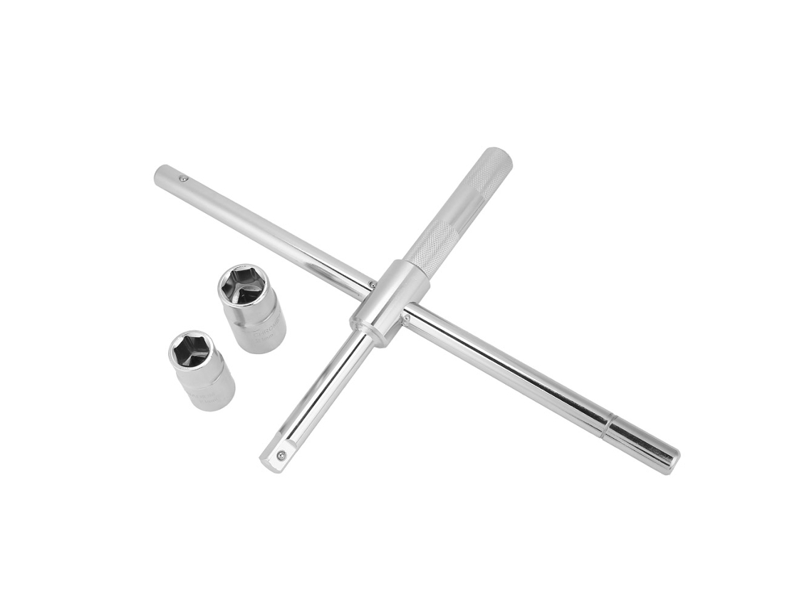 Llave De Manguera Cruzada Extendida Profesional Para Reparación De Ruedas De Automóviles Con Acero 45