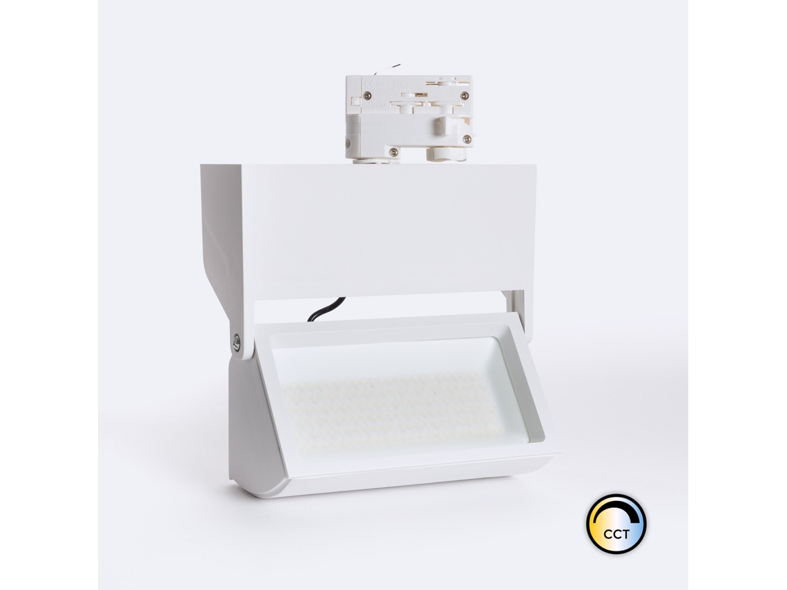 Foco Carril LED Trifásico 38W Piero CCT Seleccionable No Flicker LEDKIA