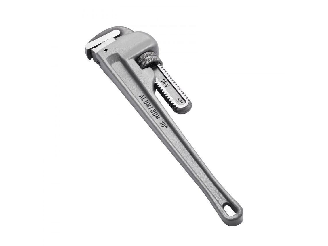 Llave de tubo recta ajustable de aluminio de 18" con mangos ergonómicos Tekmaquinas