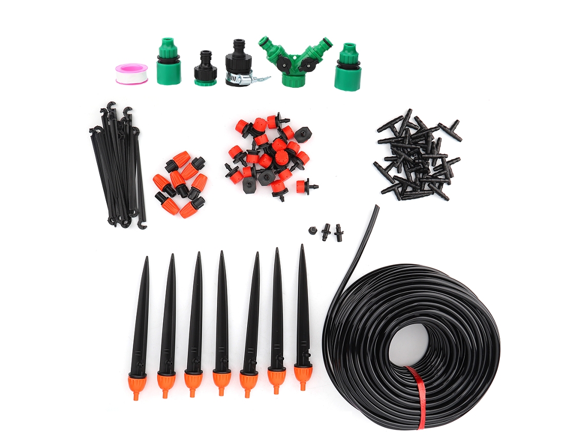 Kit De Riego Por Goteo De 35 M Con Manguera Y Accesorios Para Jardín Y Plantas.