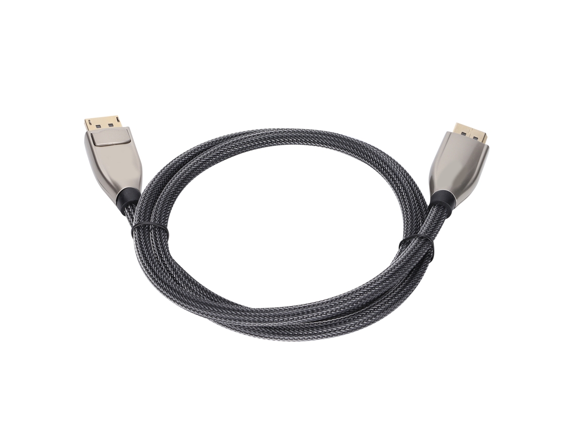Cable Adaptador Dp Ultrafino De 1 Metro, 8k, 4k, Displayport, Hdr, 3 Capas, Blindado, Conectores Chapados En Oro.