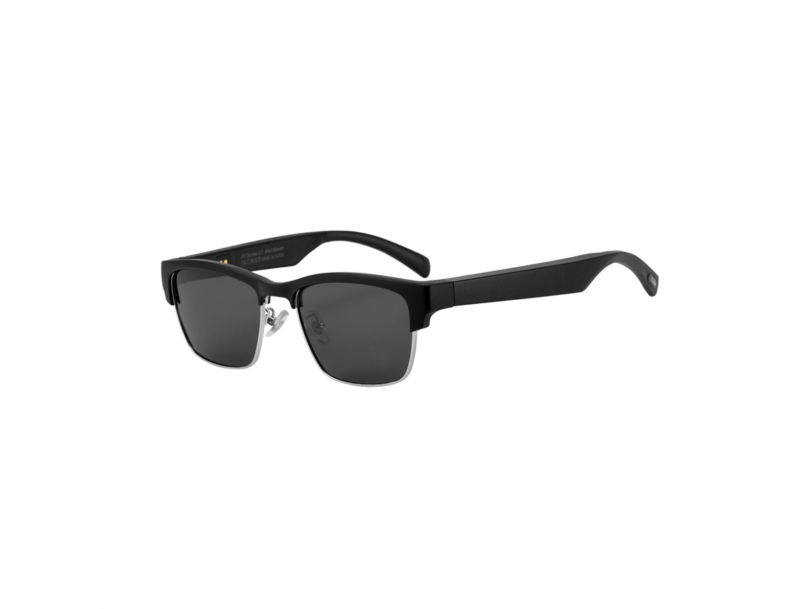 Gafas inteligentes Eifson Ky02, traducción de audio por Bluetooth con IA, lentes de sol polarizadas (plateadas)