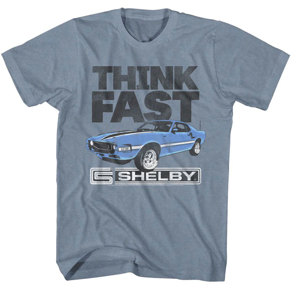 Rockinstone Unisex Carroll Shelby Carroll Shelby Think Fast Camiseta-xxxl