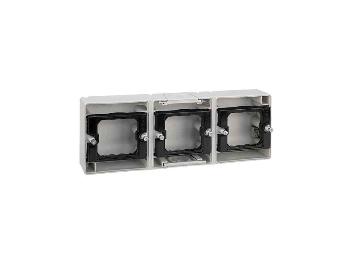 SIMON 44 Aqua Base Caja Estanca 3 Elementos Horizontal 4400765-035