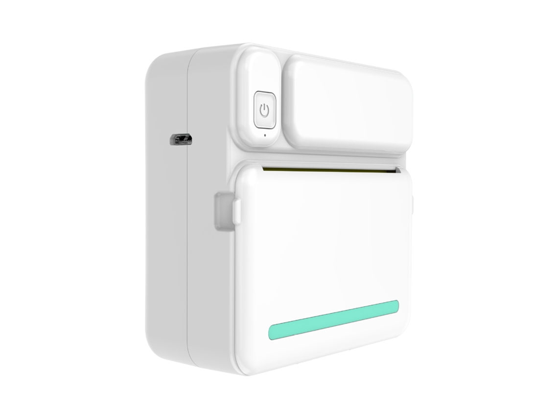 Mini impresora portátil sin tinta Bluetooth Sfushos C19 para fotos escolares y errores (1 rollo incluido)