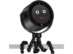 Ventilador portátil - Pantalla - 5000 mAh - 5 velocidades - Rotación de 360° - Clip para trípode - Batería de larga duración