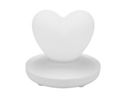 Luz LED en forma de corazón con carga USB, interruptor táctil, color blanco