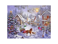 2026 Store-pintura De Aceite Digital Diy Papá Noel Muñeco De Nieve Gato Lino Decorativa Gx1851