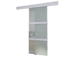 Puerta Corrediza VIDAXL Plateado Cristal (178cm)