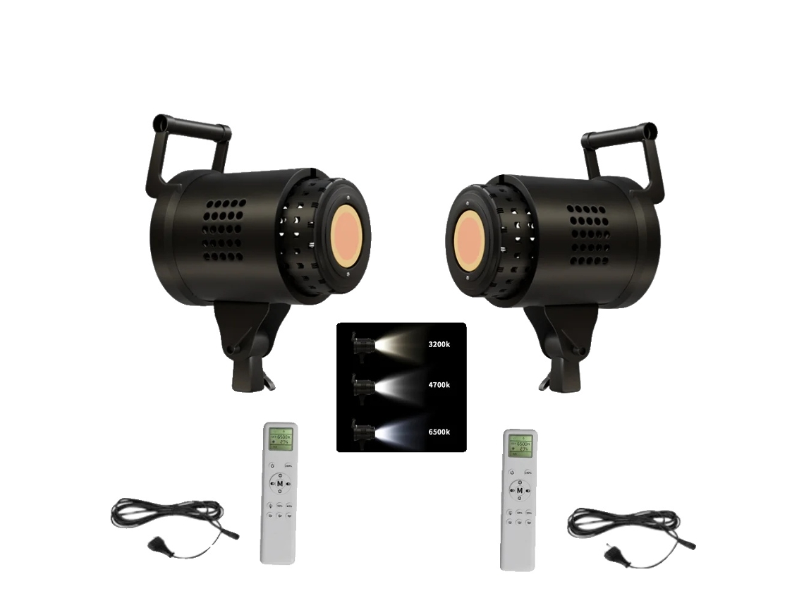 Soporte de luz, diseño plegable, altura ajustable, 135 W, 2 unidades