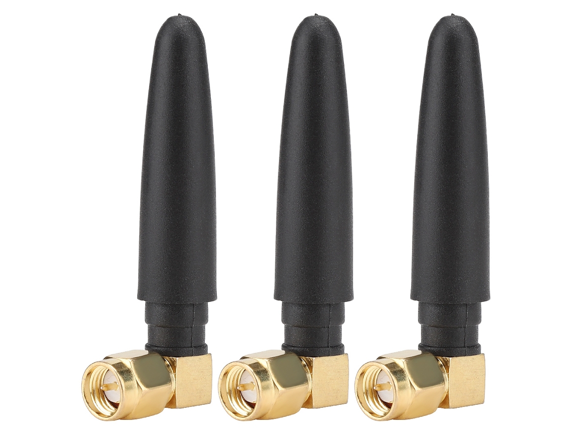 3 Piezas Antena De Módulo Inalámbrico 3dbi Rosca Interna Sma L Conector Macho Sma