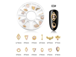 1 Caja De Kit De Decoración De Uñas Con Diamantes De Imitación Y Aleación Para Herramienta De Manicura Diy (03 Aleación De Perlas)